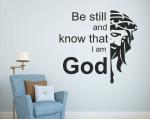 Lanstick Vinyl Black Walldecor God Jesus Image With Quotes Self Adhesive Wall Sticker 24 inch
