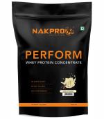 NAKPRO Perform Vanilla Flavour Whey Protein Concentrate Supplement Powder 1 Kg