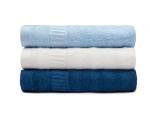 Mush Navy, Sky Blue, White Bamboo Face Towel (Pack Of 3)