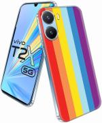 Fashionury Back Cover for Vivo T2X 5G (Multicolor, Grip Case, Silicon, Pack of: 1)