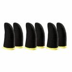 LIMESHOT Slip-Proof Yellow Rubber Pro Gaming Finger Sleeve 6 x 6 x 12 cm (Pack of 3)