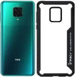 CarryWrap Back Cover for Poco M2 Pro (Black, Transparent, Shock Proof, Pack of: 1)
