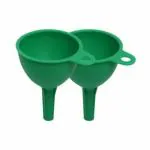 VENIK Silicone Rubber Funnel for Kitchen, Set of 2, Green