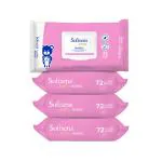Softsens Wipes For Baby With Aloe Vera And Moisturising Lotion 72 Pcs Pack Of 4