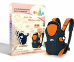 Chinmay Kids Orange & Black 3 Way Baby Carrier With Detachable Bib & Head Cushion Ergonomic Multi Functional Baby Carrier