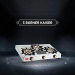 MAGIC plus 3 Burner KAISER Stainless Steel LPG Gas Stove