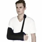 Vissco Shoulder Support Tropical Arm Sling Belt For Fracture Support, Immobilization, Prevents Shoulder Dislocation Made with Breathable Material, Reduces Fatigue, Elbow Wrist Comfort - XXL (Black)