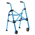 KosmoCare Premium Imported Lightweight BreEzy Folding walker | Height Adjustable Rollator Walker with wheels | Walking aids for Adult, Senior, Elderly & Handicap |