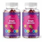 LA NATURE'S WE CARE YOUR HEALTH Iron Gummies Superfood To Prevent Fatigue And Boost Energy Supplement Complete Nutrition, Strawberry Flavour Pack of 2-60 Gummies