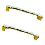 Rawk Stainless Steel 509 Golden White Glossy Kitchen, Cabinet, Drawer and Wardrobe Fancy Handle 224 MM Size with screws (Golden White Glossy Finish, 224-MM, Pack of 2)