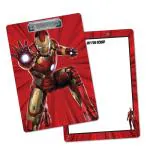 Festiko Superhero IM Theme Exam Board with Clip (Pack of 1 Pc), Exam Pads for Birthday Return Gifts for Kids, Writing Pads Clipboard with Shiny Steel Finish Clip