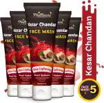 Phillauri Kesar Chandan Skin Lightening And Tan Removal Face Wash, 300 Ml For Men, Women (Pack Of 5)