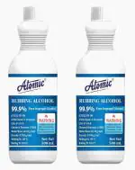 Atomic IPA Iso-Propyl Alcohol Pure 99.9% [(CH3)2-CH-OH] CAS: 67-63-0, (500ml, Pack of 2)