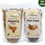 Farmbean Palm Jaggery Powder Combo 600 Gms ( Palm Sugar 300Gms | Jaggery Powder 300 Gms )
