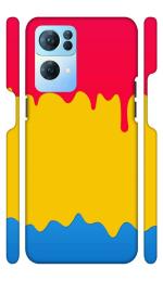 YAPZONE Cool Abstract Red Yellow and Blue Paint Theme | Designer Printed Hard Back Cover for Oneplus Nord CE 2 5G Premium & Attractive Case for Your Smartphone