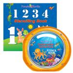 Purple Turtle Stencils For Kids 1234 Stencil Book & Underwater Stencil for 12 Months to 3 Year
