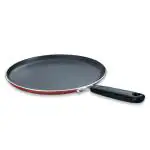Prestige Omega Deluxe Aluminium Induction Base Non-Stick Omni Tawa, 28 cm (Red)