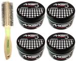 Buy Tya Salon Round Brush With Professional Japan Hair Wax 75G Each (Set Of 5)