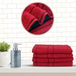 Sassoon Melrose Rose Red 380 GSM Cotton Hand Towel 40 x 60 cm (Set of 4)