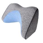 DHOTRA Car Neck Support Pillow for Neck Pain Relief When Driving/Headrest Pillow for Car Seat with Soft Memory Foam (Pack of 1) (Blue & Grey)
