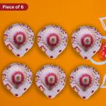 Gaumatram Gayatri PRINTED CLAY DIYA | COLOR- PINK | PIECE OF 6