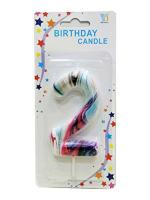 Hippity Hop Multicolor Number Birthday Candle