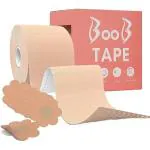 ROMJ Boob Tape with 10 Nipple Pasties for Women Push Up & Lifting Breast Tape Breast Lift Bra Tape for Breast Lift Double Sided Tape