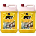 BLISS & BLUSH Dishwash Liquid 10 Liter Yellow Powerful Grease Cleaner Removes Toughest Stains 50% Less Scrubbing Leaves No Residue