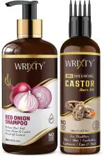 WAW Skin Cosmo Red Onion Shampoo with Pure And Natural Castor Hair and Skin oil With comb Applicator for Best Hair Care Combo Kit for Men and Women