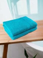 REGENCY EXPORTS PVT.LTD Klassico Bath Towel 100% Cotton 500 GSM Set of 2 Aqua Blue