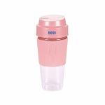 BOSS USB Portable Blender Bottle for Smoothie, Milk Shakes and Juice, USB Rechargeable Battery with 30 Watt Motor, 500 ML, built-in Jar, Pink