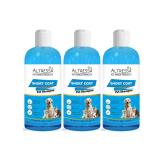 Altressa Short Coat Pet Shampoo 300ml for Hair Rejuvenation, pH Balanced, Naturally Organic Dog Shampoo for Smelly Dogs Grooming Product Neem Fragrance Anti-Dandruff, Anti-itching, Pet Shampoo Pack of 3 (900 ml)