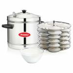 Premier - Stainless Steel Cookware - Idly Maker (with 6 Plates) | 24 idlies