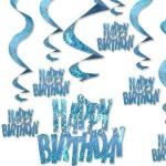 My Party Suppliers Blue Swirl Decoration (pack of 6)