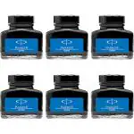 Parker Quink Ink Bottle Blue Pack of 6
