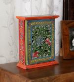 NANDINI WOOD Multicolour Mango Wood Stand Key Holder (25.4x10.16cm)