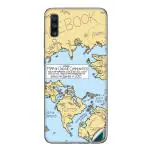 GADGETSWRAP Printed Vinyl Skin Sticker for Samsung Galaxy A70 - Social Networks Map Of World