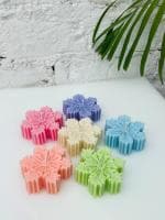 DEEPSEA Multicolors Petal Snowflake Candles | Christmas Candle | Xmas Candles |100% Soy Wax, Off White, 100gm Each Pack of 6