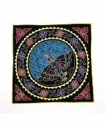 Zoltamulata Pipli Single Multicolor Peacock Cloth Wall Hanging-Aplique