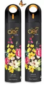 Godrej aer Spray | Premium Air Freshener for Home & Office - Alive (Pack of 2)