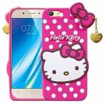 Mintak Vivo Y53 Pink and White Silicon Scratch Resistant Mobile Back Cover
