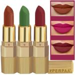 Perpaa Matte Rust Brown, Matte Maroon, Natural Pink Lipstick (Pack Of 3)