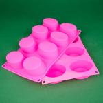 BAKEMO 8 Cavity Oval Shape Silicone Molds/Mould For Soap Candle Making 90-100 Grams Approx (Sm-8117/1), 29 x 17.5 x 3.4 Centimeters multicolor