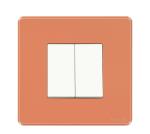 Kolors 6 Module, Modular Switch Plate & inner plate (Terracotta Red) [Kredo Java] [Compatible only with KREST & KREDO Switches] [Package contains only cover plate & inner plate]