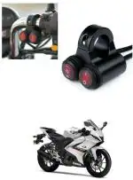 Qiisx 12V Handlebar Motorcycle Double Control Switch 7/8'' 22mm Motorcycle Switch Handlebar Headlight Fog Spot Light Dual on Off Switch for Yamaha R15 V4