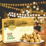 Dhampur Green Gur Atta Laddu - 500g, Gur, Gud, Desi Ghee Based Jaggery Mithaai