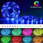 GLOWSERIE USB Bluetooth LED Strip Light, 5m TV Backlight Strip Smartphone APP Control, RGB 5050 Color Changing Flexible Waterproof for Indoor/Outdoor DIY Decoration