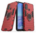 KrKis Motorola Moto G60, Motorola G40 Fusion, Motorola G60, Moto G60 Red Plastic, Rubber Grip Case Back Cover