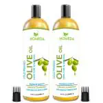 Homeda Premium Cold Pressed Olive Oil (400 ml) For Hair Growth, Skin, Face, Body, Women - Extra Virgin 100% Pure - Jaitun Oil