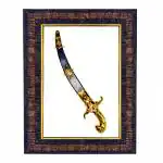 Hawai Feng Shui Vastu Remedies Wooden Framed Golden Victory Sword Photo for Home Office Business Place SFDI235BLKFRM